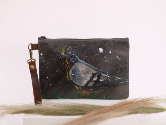 handpainted clutch bag